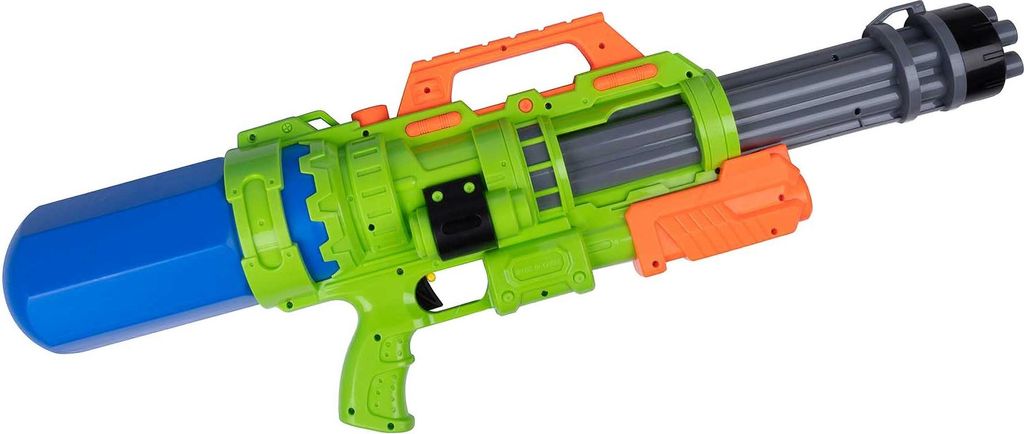 Große Pumpgun Wasserpistole mit extra großem Tank, leicht befüllbar, bis zu 6 Meter Reichweite, rutschfester Griff, ergonomisch geformt, Vol. ca...