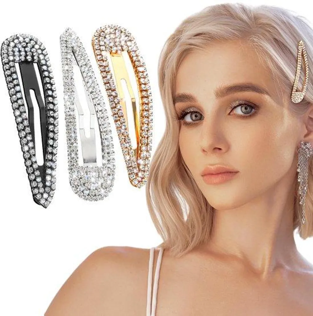 Fixez vos mèches avec style barrettes métalliques noir argent robustes