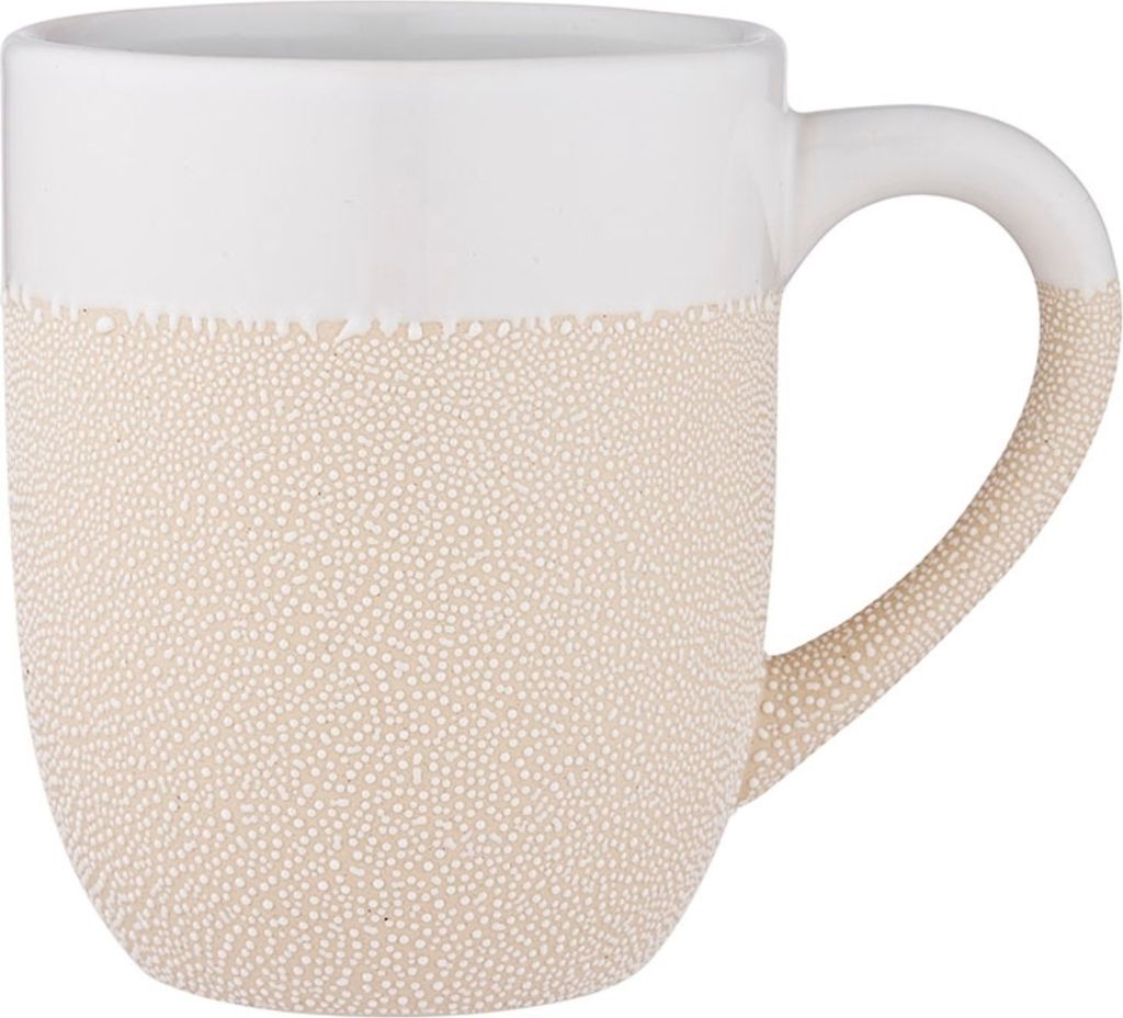 ladelle CAFE Becher mit Henkel strukturiert weiß 0,3 l