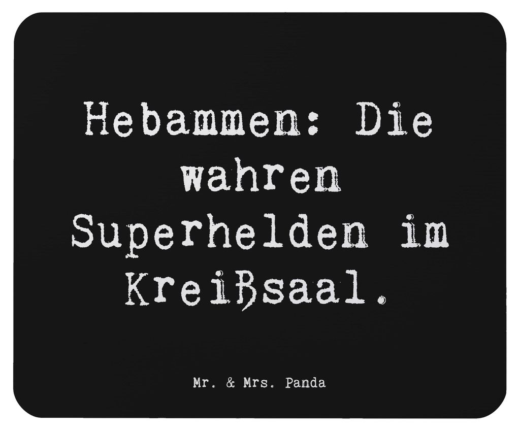 Mr. & Mrs. Panda Mauspad Spruch Hebamme Superhelden - Produktbild 