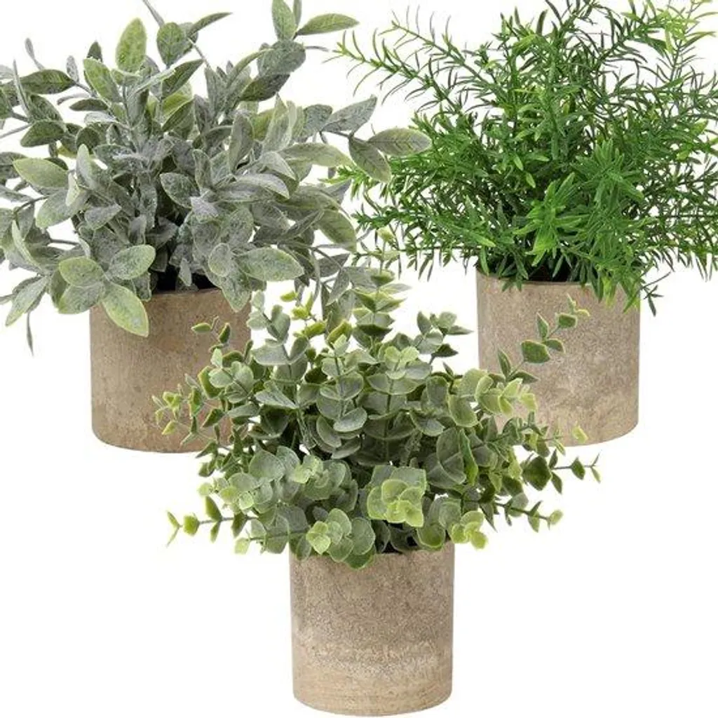 Plantes artificielles miniatures lot de 3 pour décoration de bureau