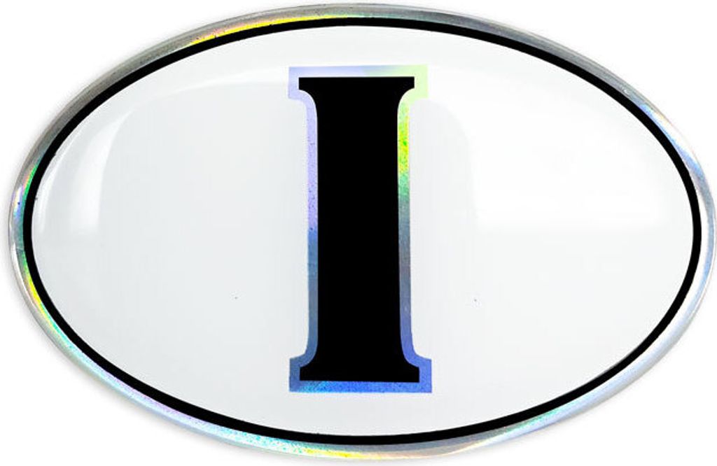 Sticker 3D Oval Italien HQ