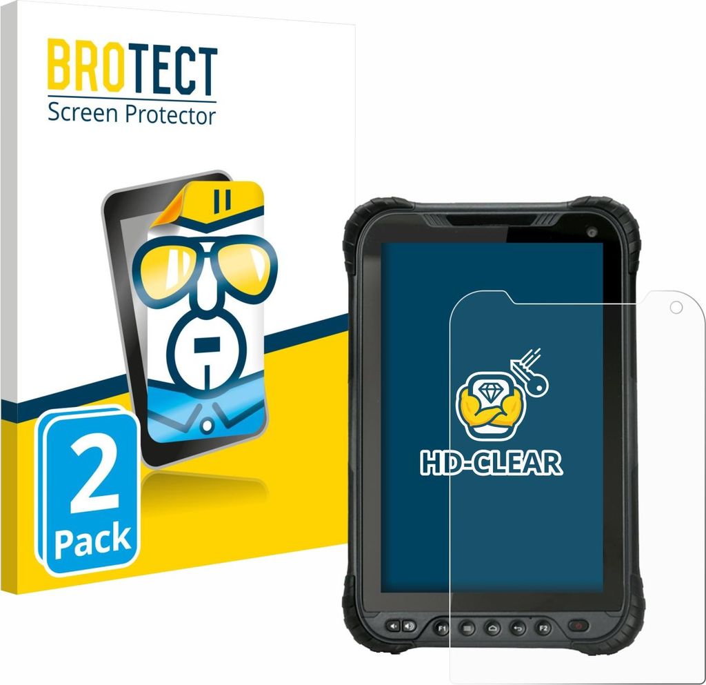 2x Für Unitech TB85 Schutzfolie BROTECT Displayschutz Display Schutz Folie Klar Transparent
