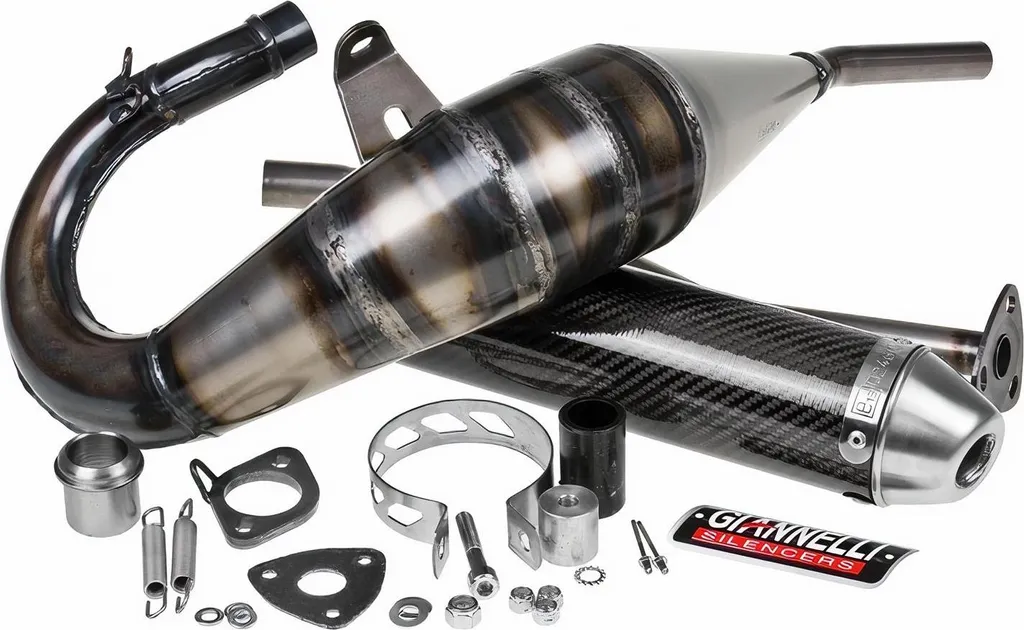 Pot Giannelli Enduro pour Derbi Senda et Gilera SMT, silencieux Carbone