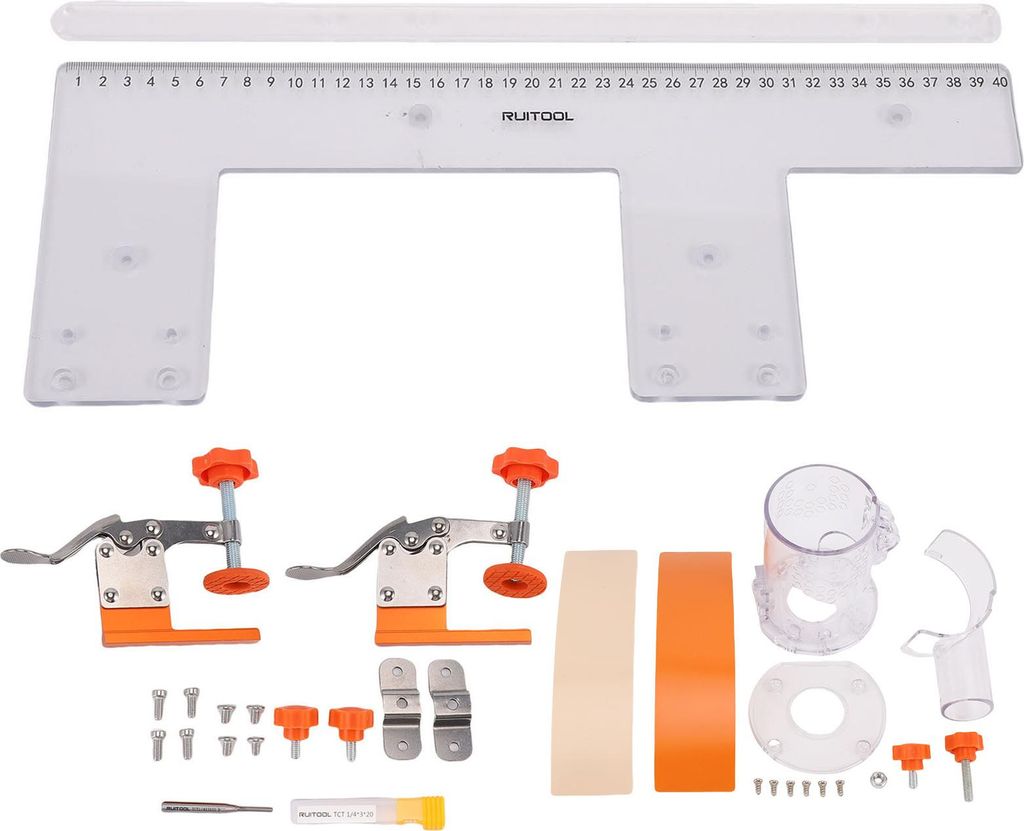 Eingebettete Griff Slotting Vorlage verdeckten Schlitz PC U-förmige Nut Position für Kleiderschrank Schranktür mit Fast Clamp 3mm Cutter Dust Cage