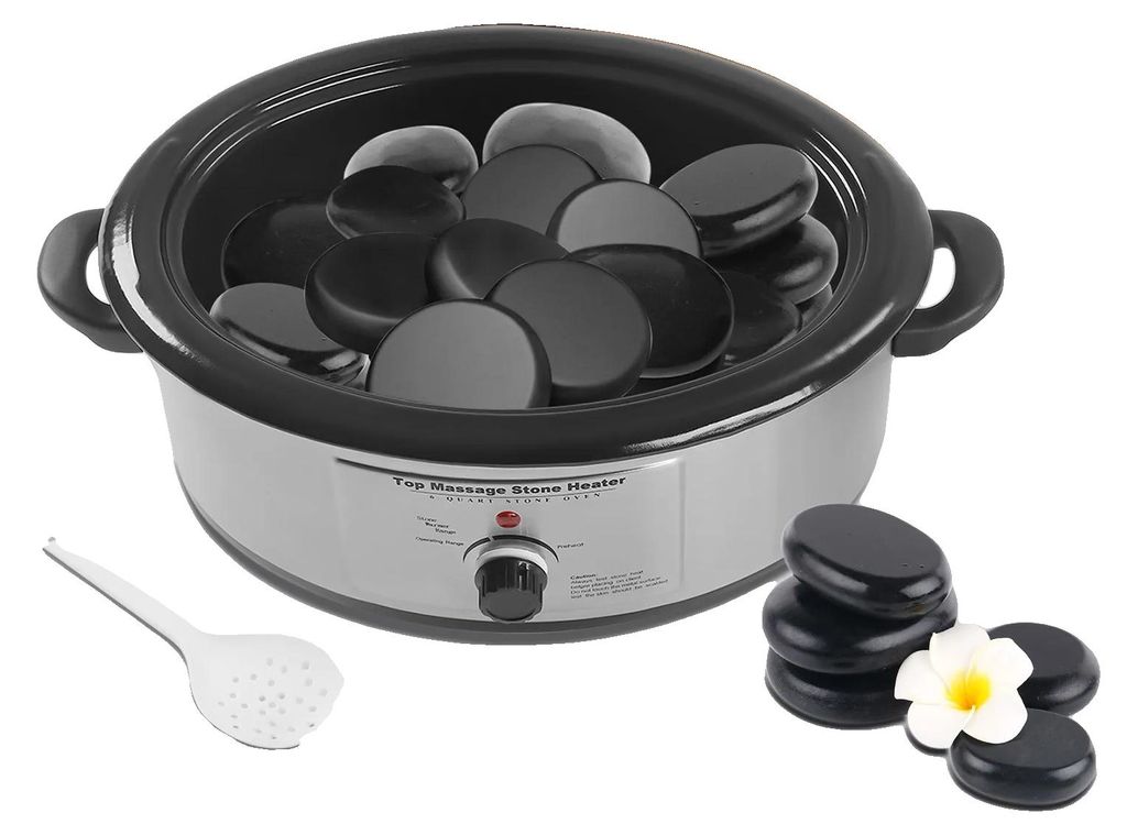 Massage Steinheizer, 6L Kapazität, 750W Leistung, AC 220V Spannung, Maximaltemperatur 100°C, Runde Form