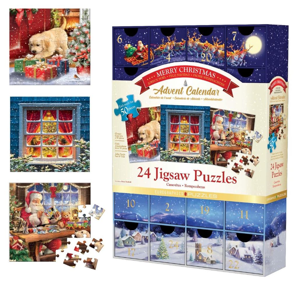 Eurographics Puzzle Adventskalender - Klasické Vánoce, 24 x Obrázek produktu 