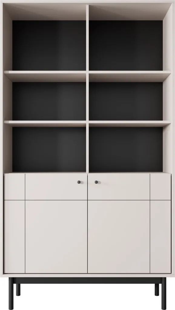 Bibliothèque 104 cm Couleur Greige Tendance en Bois JAPANDIES