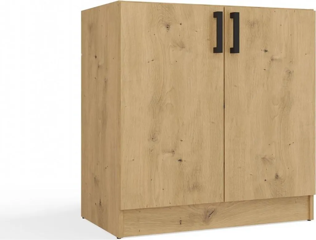 Placard de cuisine bas D-80 pour évier, décor Chêne Artisan 80cm