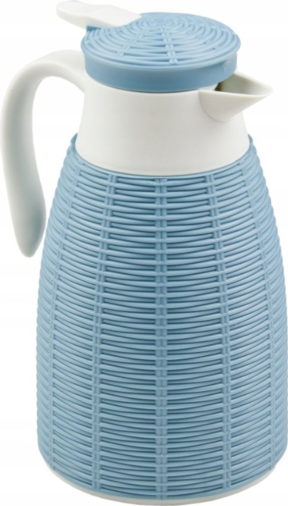 Excellent Houseware-Becher, hitzebeständiges Glas/Polypropylen, 15 x 26,5 cm, blau