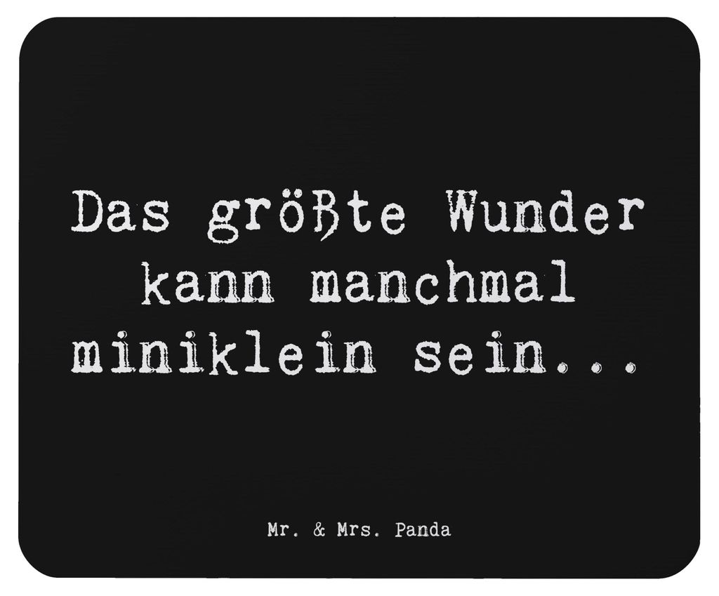 Mr. & Mrs. Panda Mouse Pad Spruch Wunder Entdecken - Schwarz - Geschenk, kleine Freuden, Inspiration, Magische Momente, Magie, Mauspad, Stimmung, M...