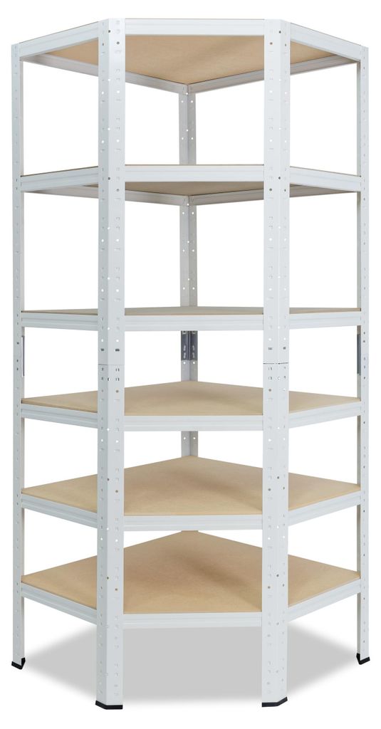 shelfplaza HOME 200x60x30 cm scaffale angolare in bianco Immagine del prodotto 