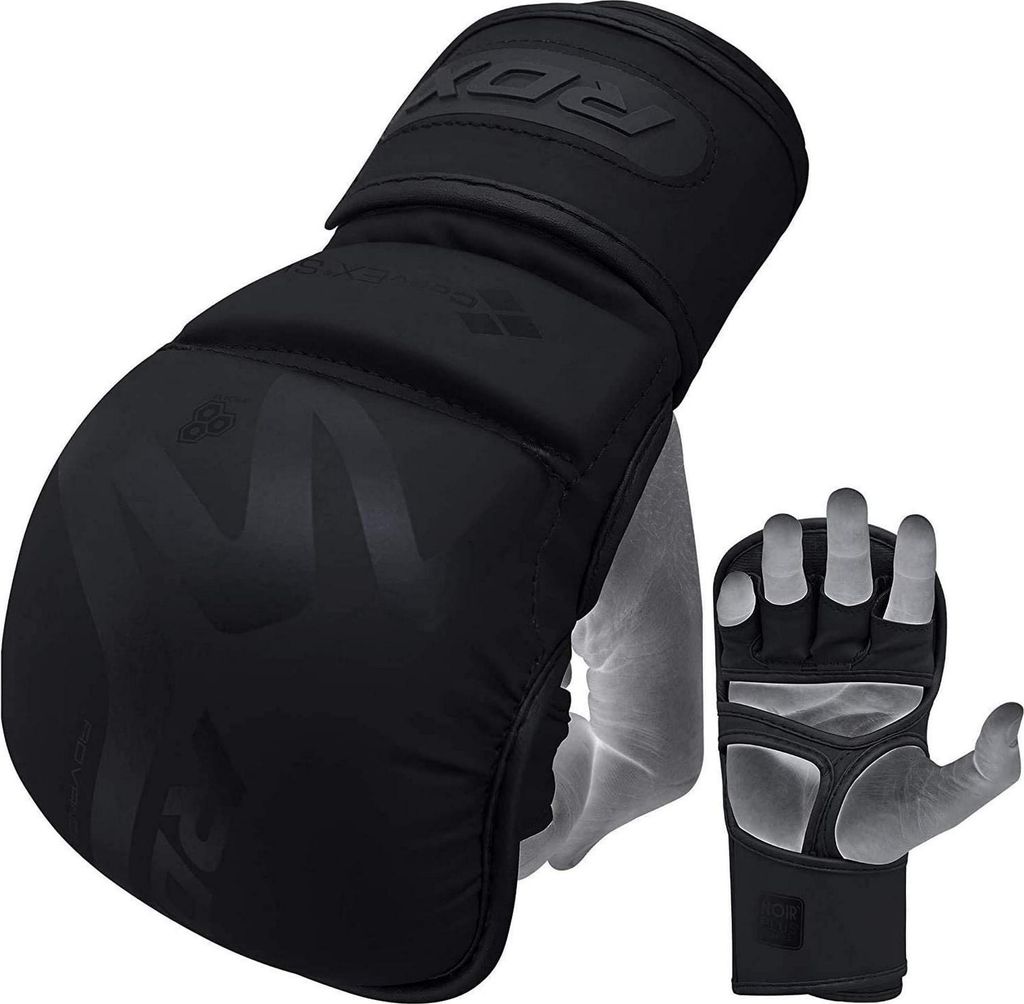 RDX Profi MMA Sparring Handschuhe, Maya Hide Leder, Kampfsport Kickboxen Gepolstert Gloves, Lang Handgelenkstütze,Muay Thai Sandsack Boxsack Pratz...