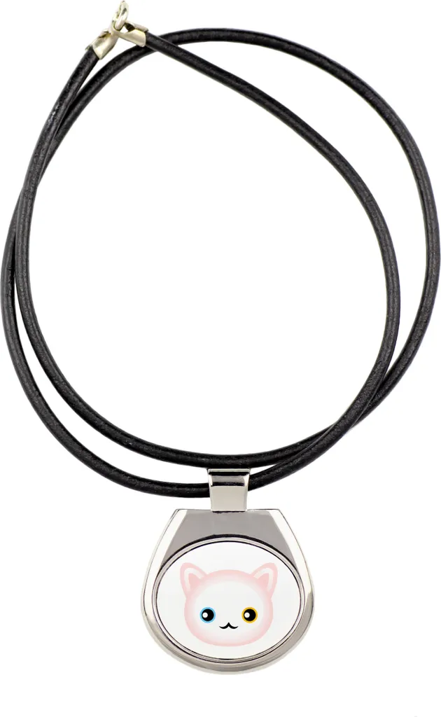 Angora turca - Collana con ciondolo e grafica su una catena a maglia sottile del marchio Art-Dog