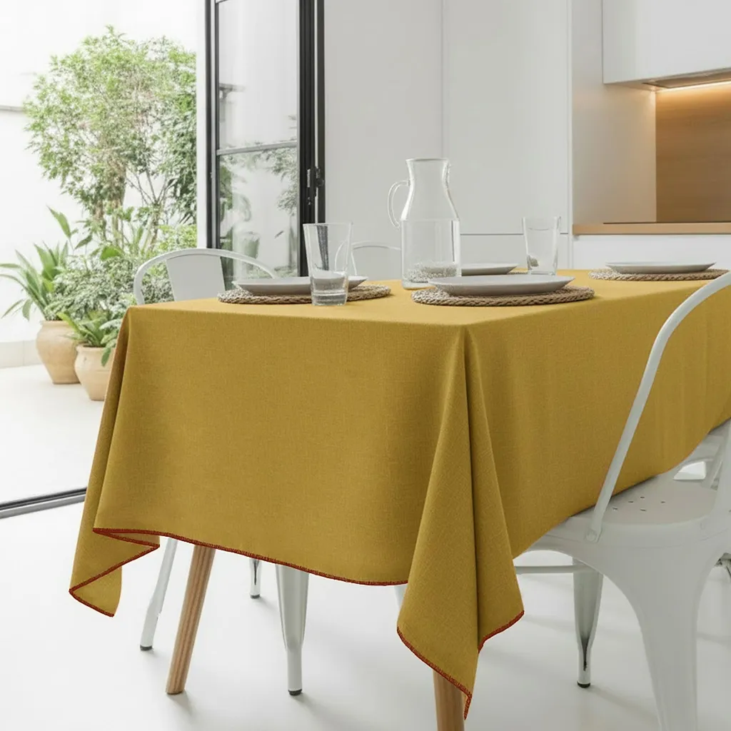 Tovaglia Moderna Solace 140x250 Senape | Tessuto Tecnico Europe Design