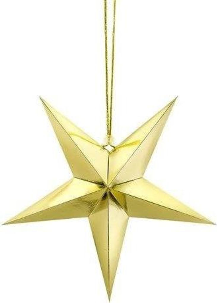 Papierstern, 30cm, gold Produktbild 