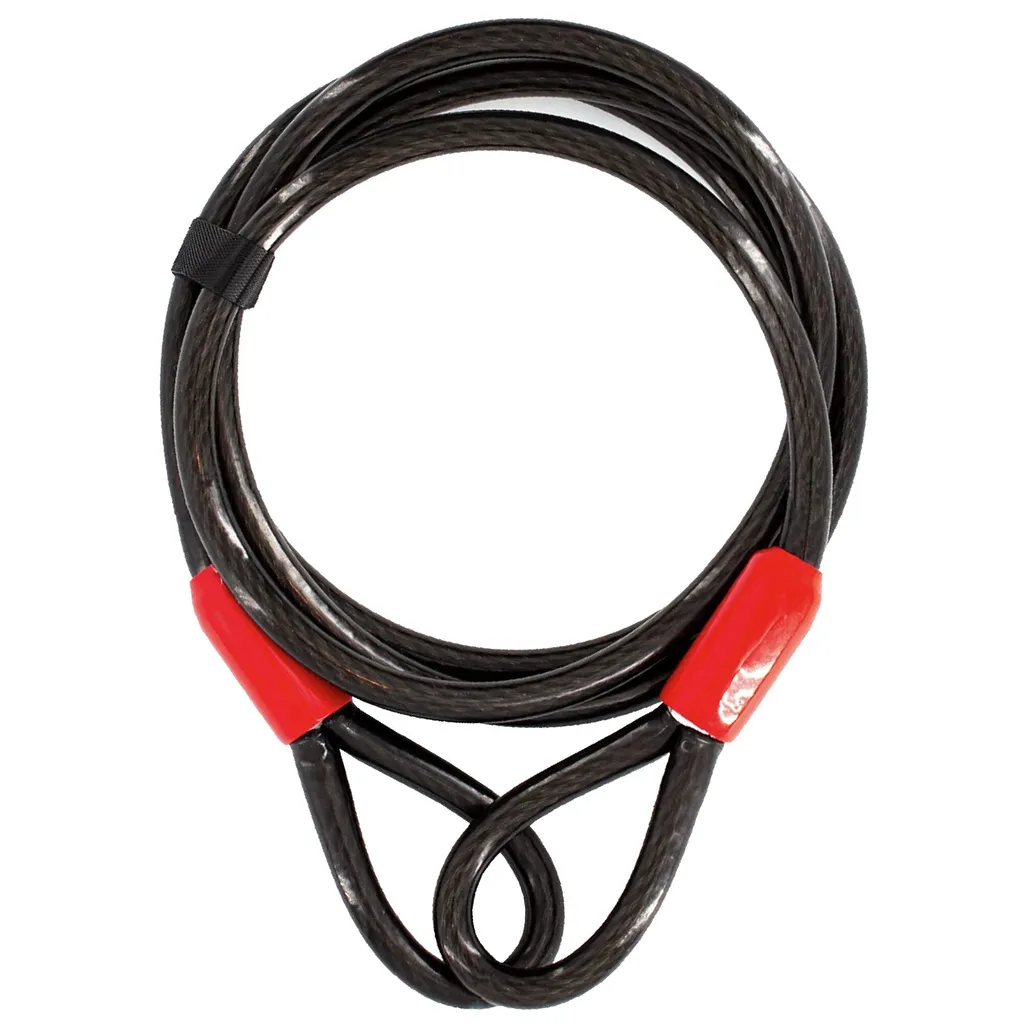 Câble de sécurité universel 2m en acier avec boucles pour vélo et moto