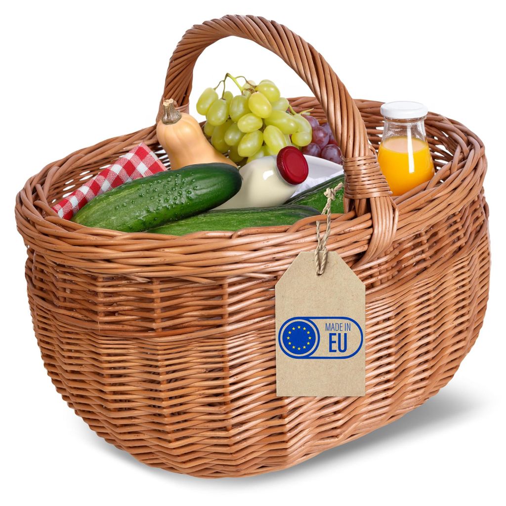 Creative Home Grote Picknickmand Rieten, 44x33x36 cm, Productafbeelding 