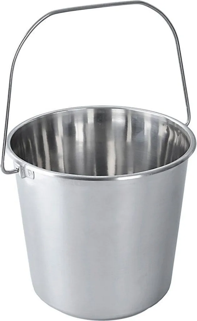 Seau à lait 8L pour cuisine et transport de nourriture en inox pur