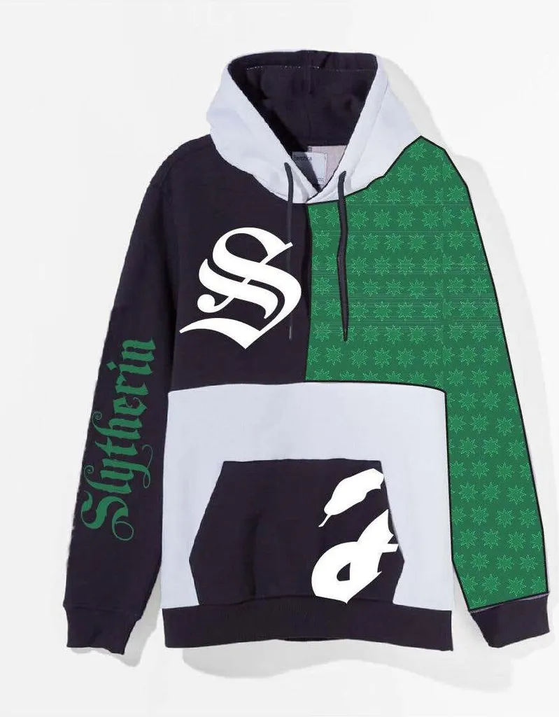 Sweat Serpentard Harry Potter avec Capuche Doublée et Blason Imprimé Pro
