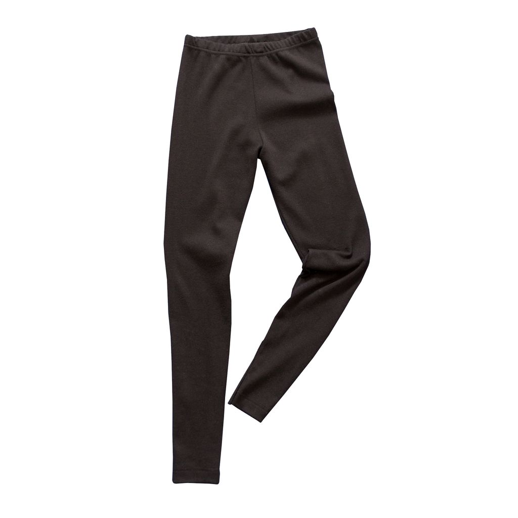 HERMKO 2720 Kinder Legging uni aus 100% Baumwolle für Mädchen und Knaben, Farbe:schwarz, Größe:128