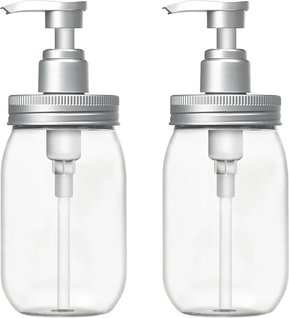 Distributeur de savon rechargeable en plastique sans BPA - Lot de 2