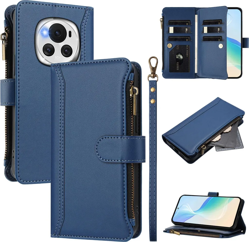 Cover Flip Honor Magic6 Blu: Robusta, Semplice, Indispensabile
