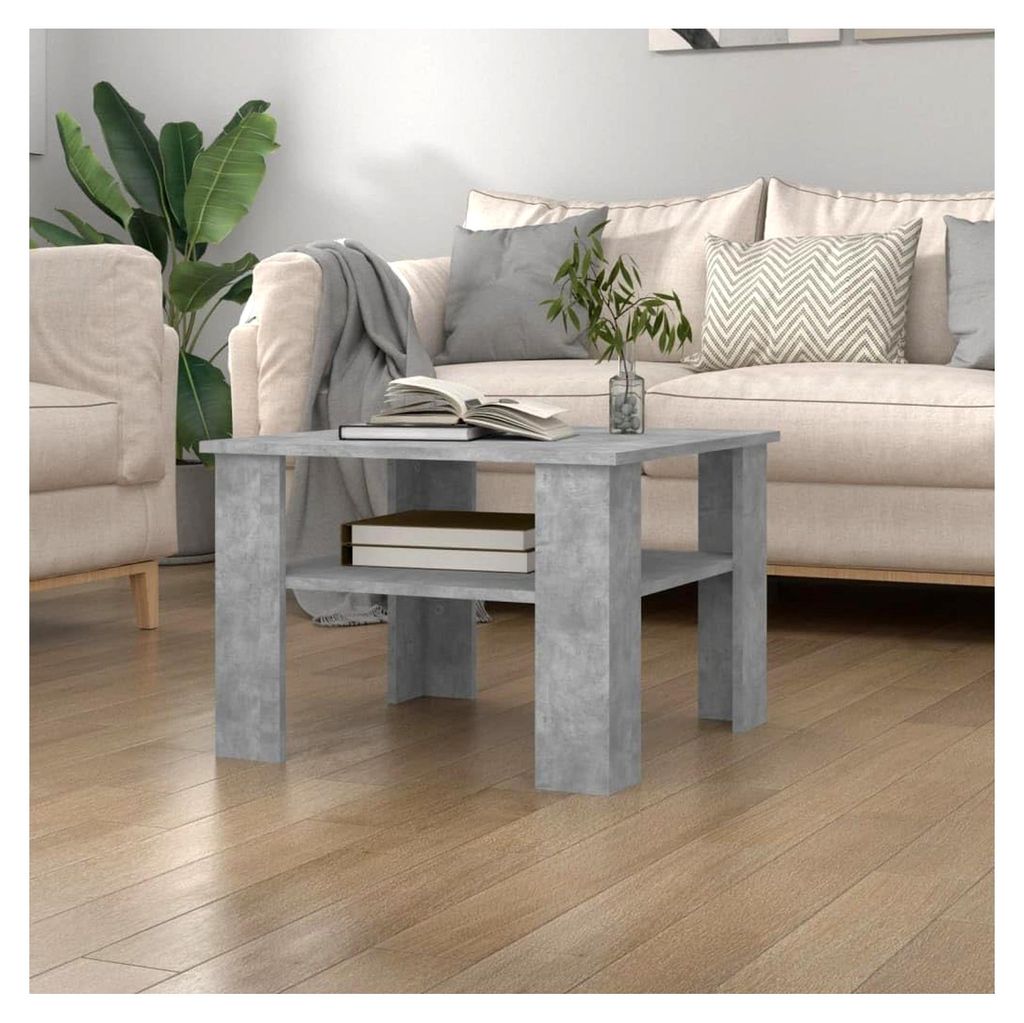 Couchtisch Betongrau 60x60x42 cm Holzwerkstoff