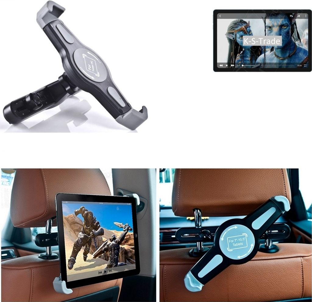 K-S-Trade Tablethalterung kompatibel mit Blackview Tab 11 KFZ Kopfstützen Halterung 360° Auto Sitzhalterung Headrest Holder Halter Tablet PC
