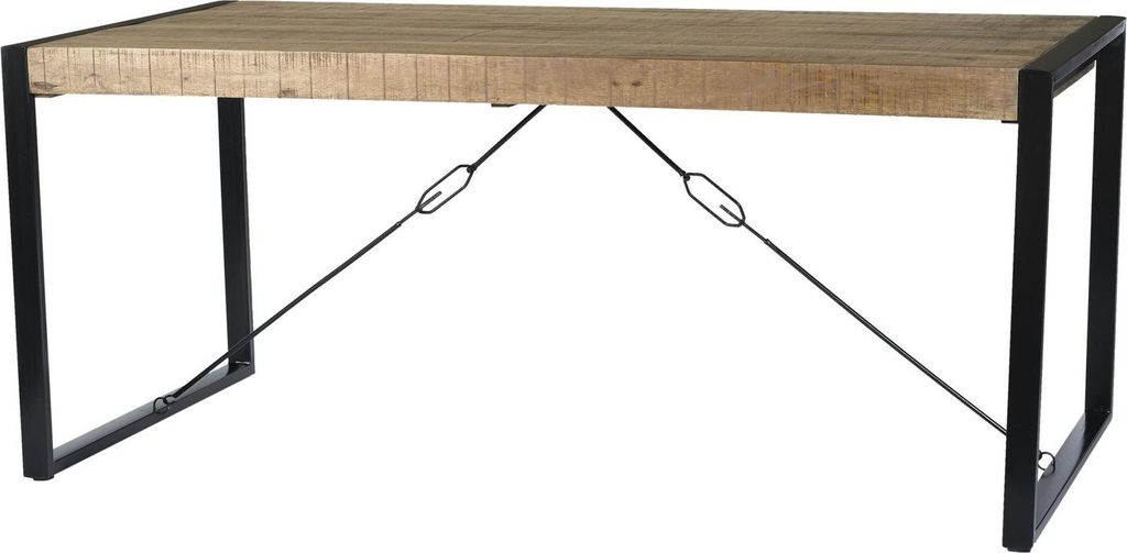 Livingfurn - Esstisch Nairobi - U-Pot - Mangoholz - 140x80 cm - Braun