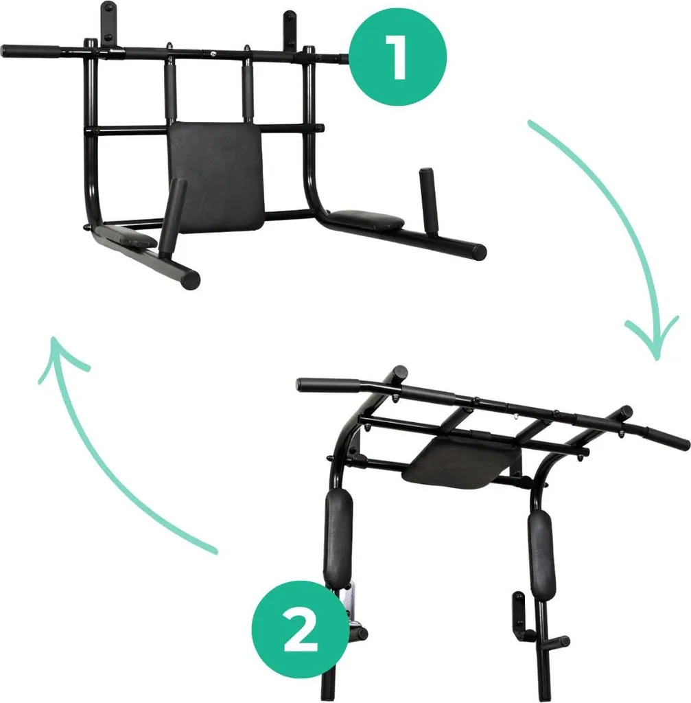 Barre de traction murale pour musculation complète du dos et des abdos