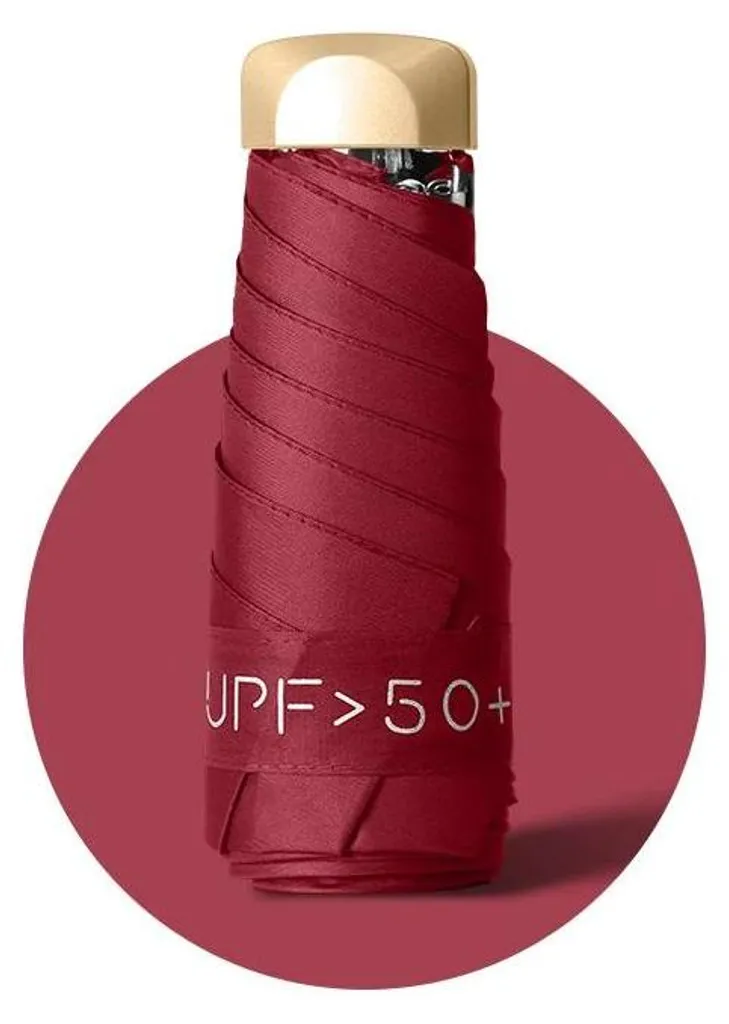 Parapluie pliant bordeaux haute résistance en fibre de verre - 8K
