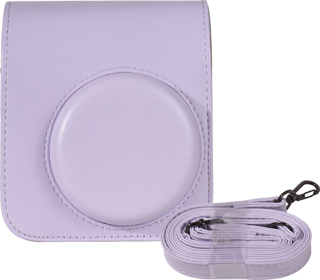 Sofortbildkamera-Schutzhuelle, Kunstleder, Kamera-Aufbewahrungstasche mit abnehmbarem, verstellbarem Schultergurt, Ersatz fuer Fujifilm instax mini 12