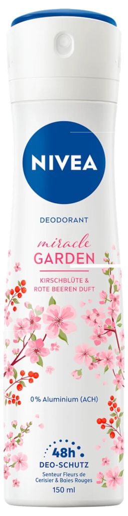 NIVEA Deo Spray Miracle Garden Kirschblüte (150ml Dose)