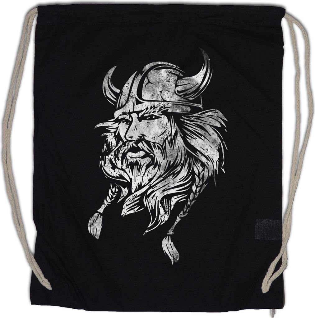 Urban Backwoods Viking Head I, Turnbeutel, Farbe: Schwarz