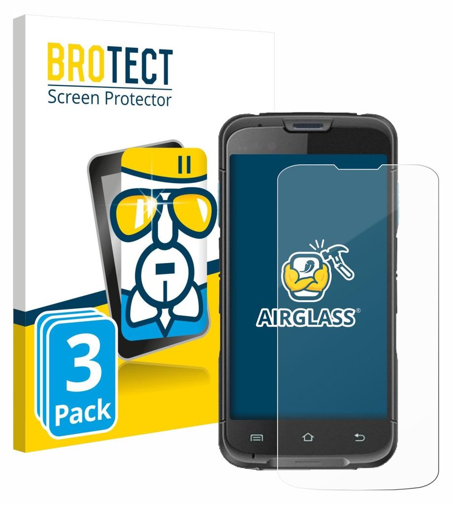 3x BROTECT Schutzglas für Unitech EA602 Schutzfolie Panzer Folie Glas Display Schutz klar