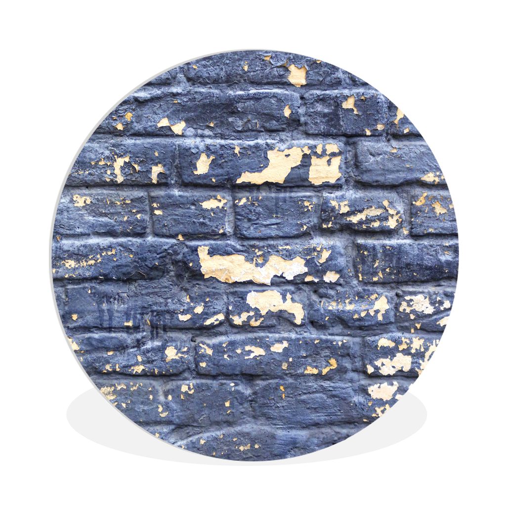 MuchoWow Rundes Wandbild - Runde Bilder Ziegel - Farbe - Wand Ø 90 cm Kreis Wanddekoration Kunststoff - Wandkreis - Wandschmuck - Wand-Kreis - W...