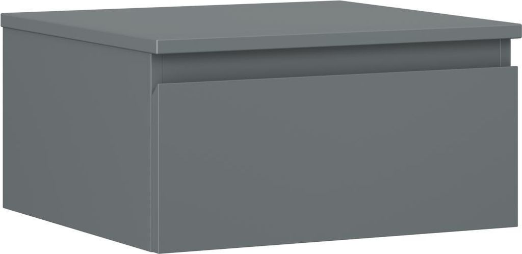 Mexen Orio Badezimmerunterschrank 50 cm mit Platte, 1 Schublade, Graphit matt - 91A10-05023-1-BFC66