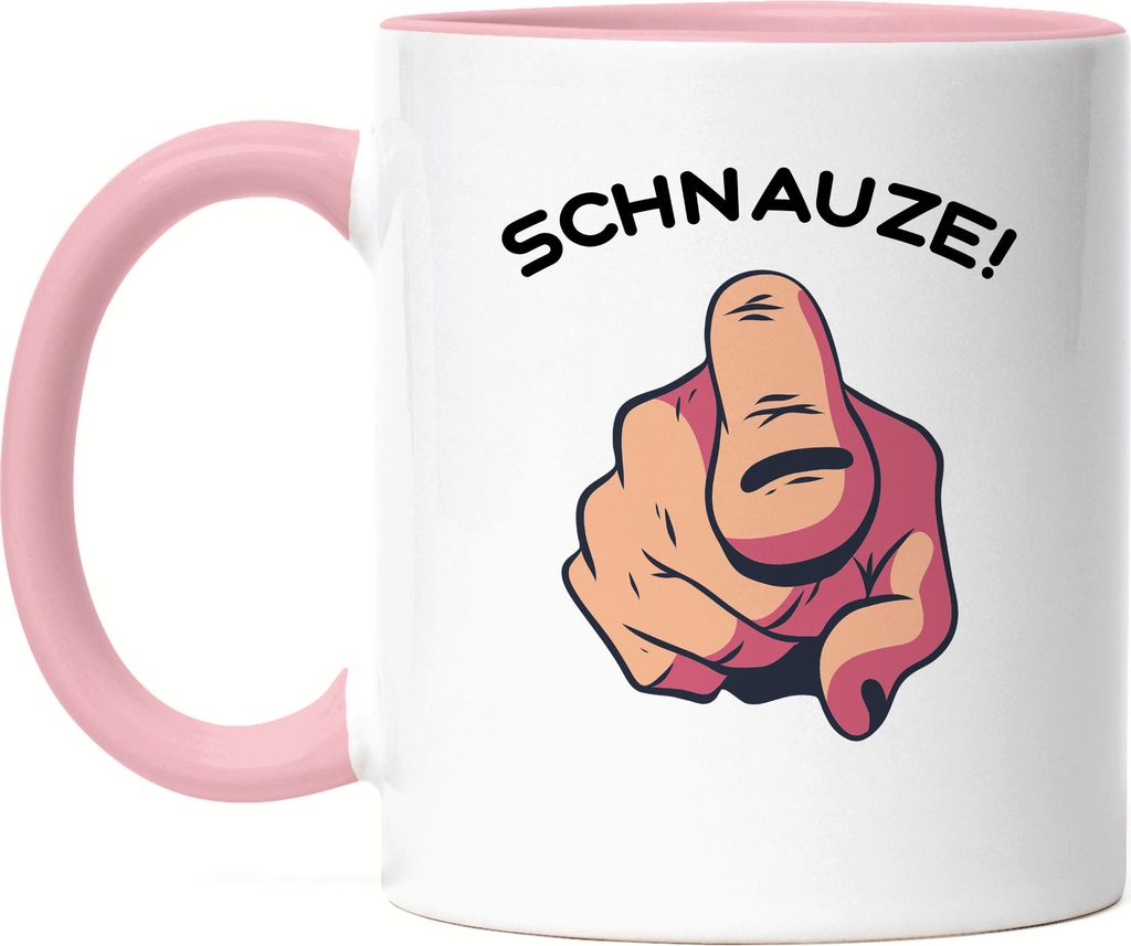 Schnauze Tasse Rosa Büro-Tasse Kollegen Chef Geschenkidee Produktbild 