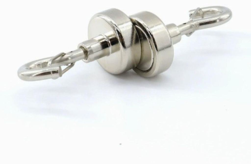 INF Clip On Magnethaken Nickelplattiert N38 Neodym 1,6cmx4,7cm 8kg 4er Set