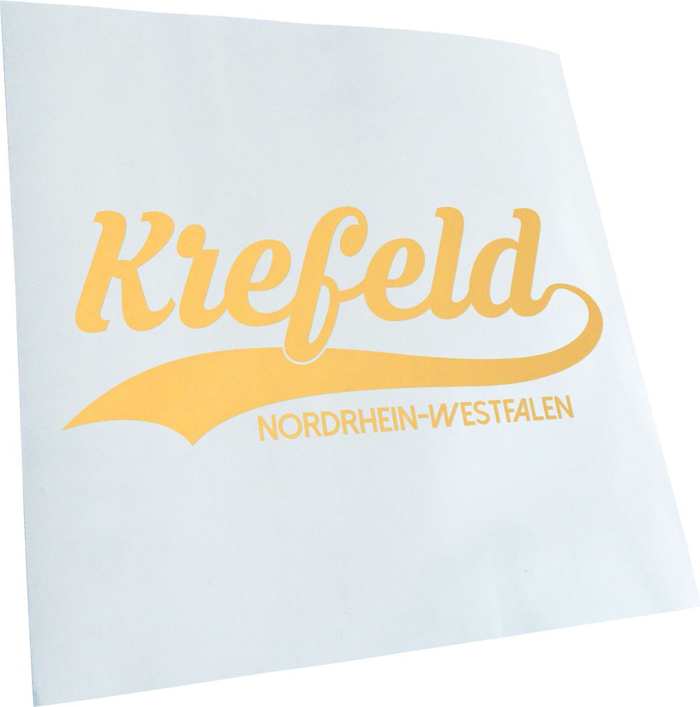 Kiwistar - Autoaufkleber - Krefeld - Nordrhein-Westfalen - Creme - 60x24cm - Aufkleber für Auto, Laptop, Fahrrad, LKW, Motorrad mehrfarbig JDM Dec...