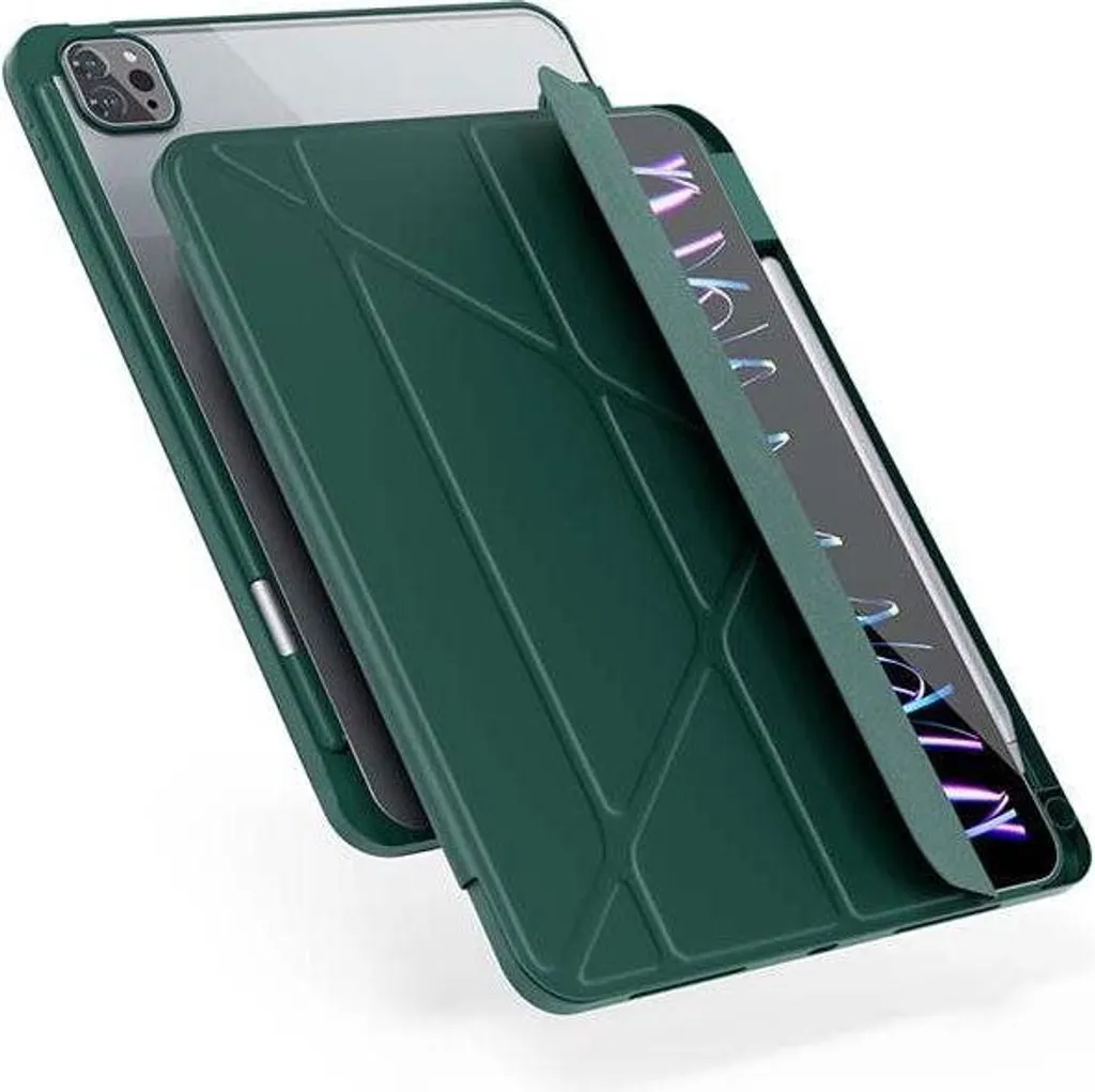 Custodia Epico Hero Flip iPad Air 11" M2/M3 & Pro 11" - Trasparente/Verde