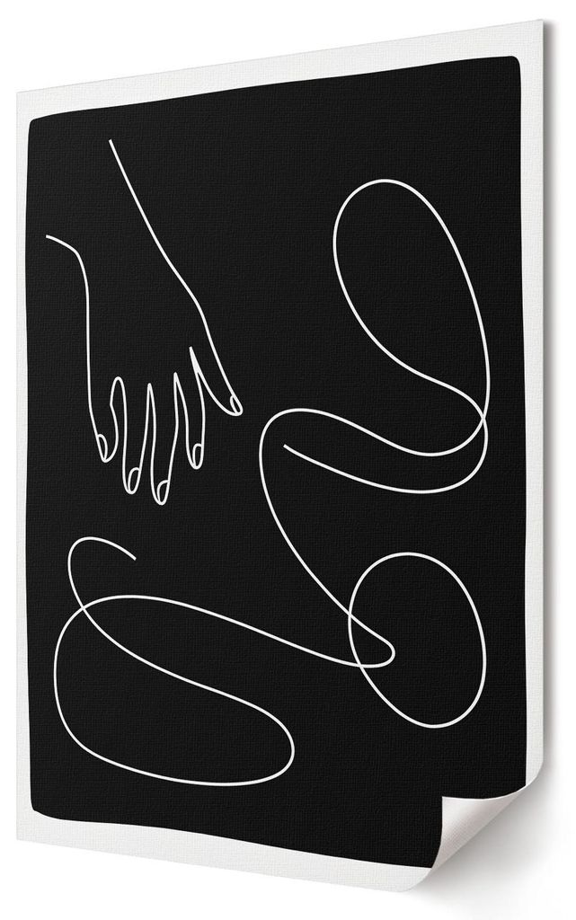 Abstrakte Linien- Kunstdruck A2 (42x59 cm) - Minimalistisch, Modern- Wandbild für Wohnzimmer Schlafzimmer & Flur, Modernes Poster Wanddeko, Ungerahmt