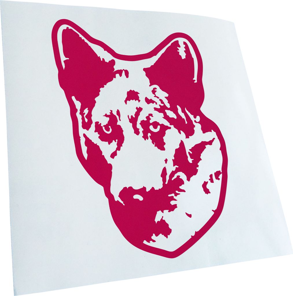 Kiwistar - Autoaufkleber - Mudi Hund - Pink - 60x43cm - Aufkleber für Auto, Laptop, Fahrrad, LKW, Motorrad mehrfarbig JDM Decal Racing