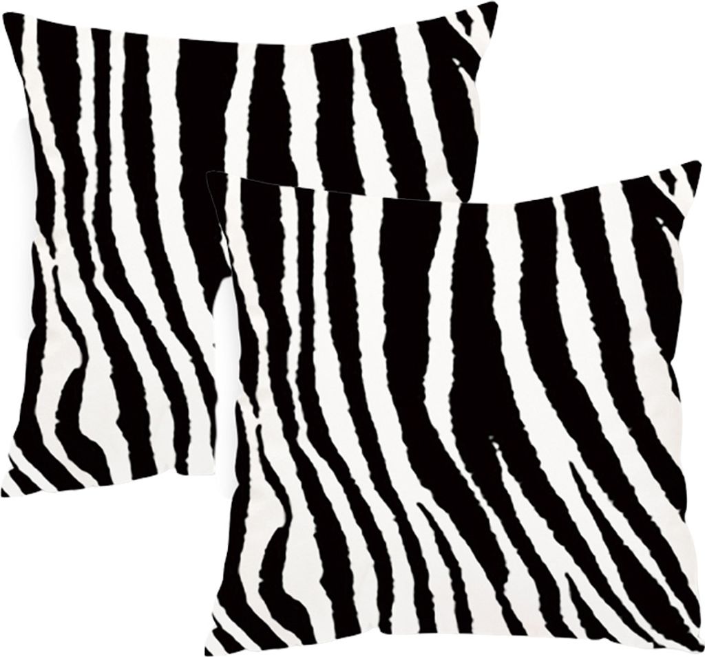 2er-Pack Kissenbezug, Schöner Leopard, Zebra, Milchkuh, Giraffe, Muster, Tierdruck, Dekorativer Kissenbezug, 45 Cm X 45 Cm, Kissenbezug Für Bettc...