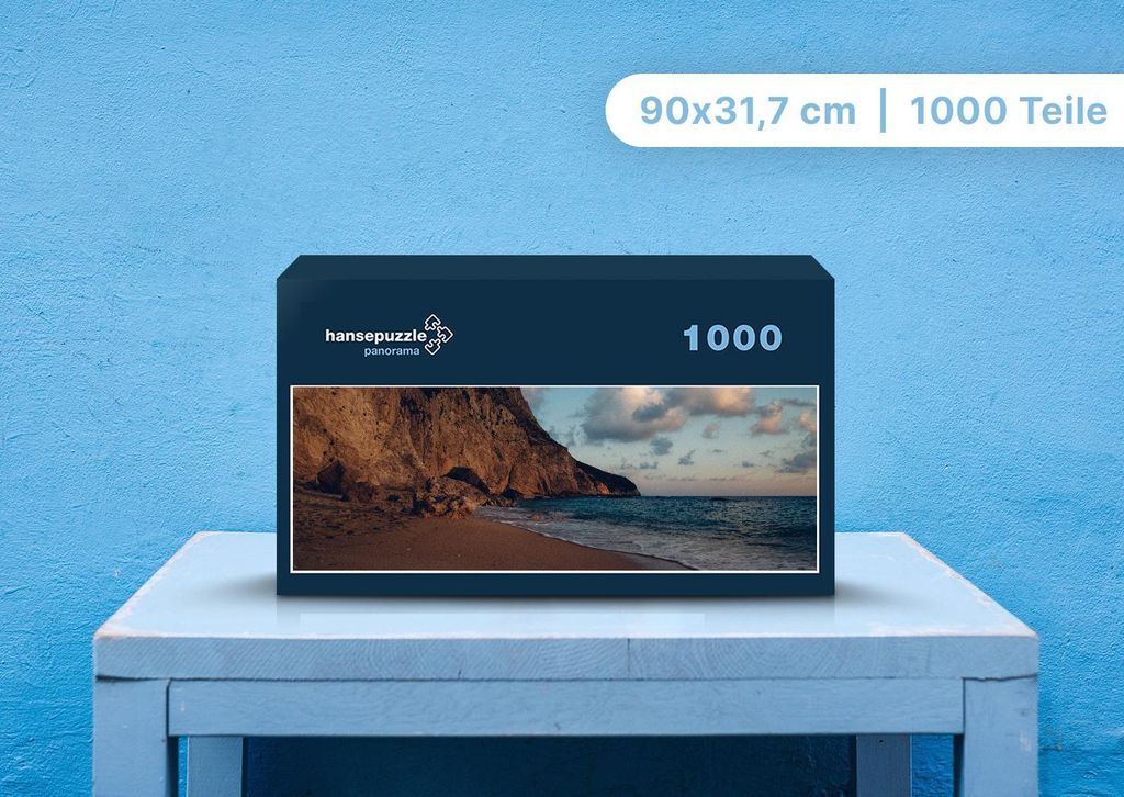 hansepuzzle 98450 - Küste Puzzle, 1050 Teile, Natur, 60,0 x 46,0cm mit hochwertiger Aufbewahrung, Kartonbox und wiederverschließbarem Beutel