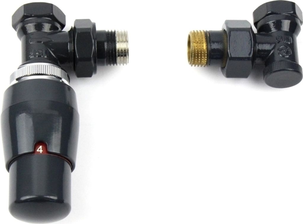 XIMAX Thermostatset Elegant Eck/DG, in Weiß/Anthrazit Produktbild 