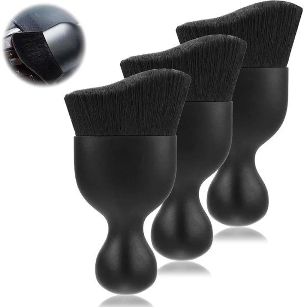 Kit nettoyage auto 3 pièces brosses souples pour habitacle et fentes