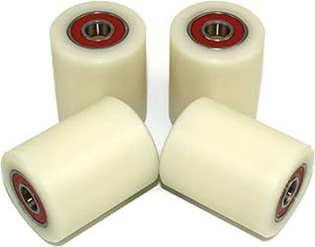 Satz mit 4 Laufrollen mit Kugellager - Nylon und Polyamid Rollen für Palettenhubwagen - Hubwagen Räder Außendurchmesser 40 mm, Durchmesser 50 mm...