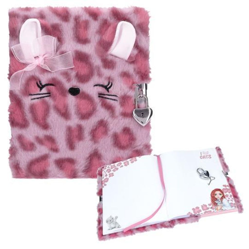 Tagebuch Cosy Cat mit Schloss Rosa Produktbild 